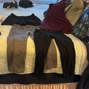 Athleta Black and gray Leggings Collection